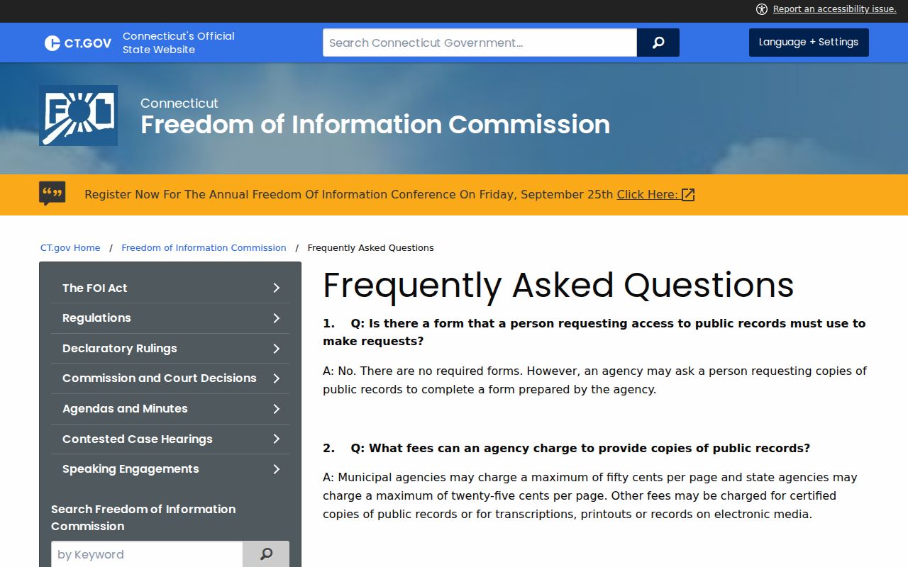North Haven residents directory Connecticut FOI guidance
