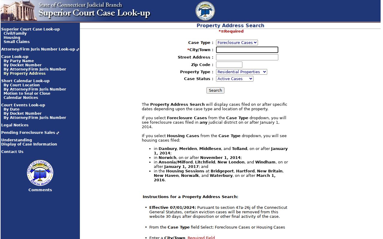 North Haven ZIP code directory civil property address search fields