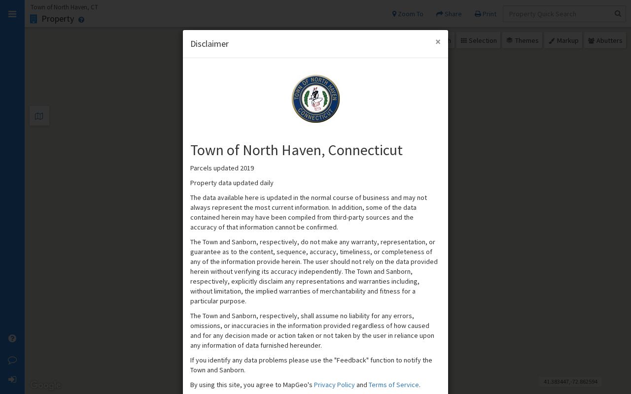 North Haven residents directory MapGeo parcel viewer