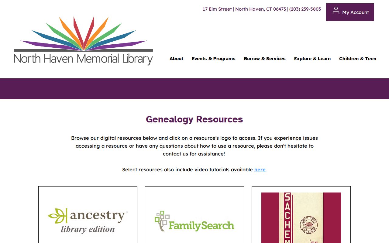 North Haven city directory research, local genealogy resources