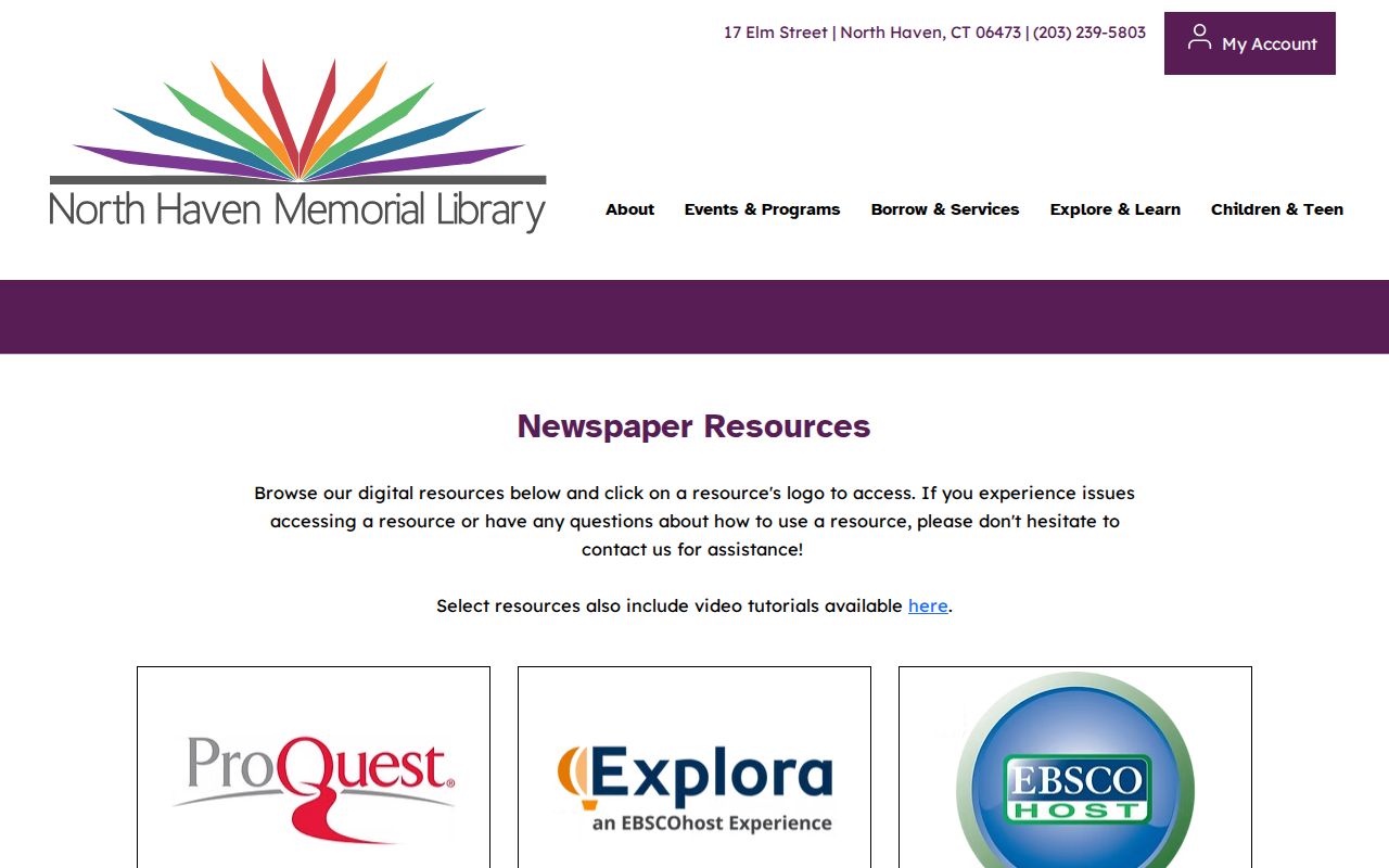 North Haven city directory companion, local newspapers