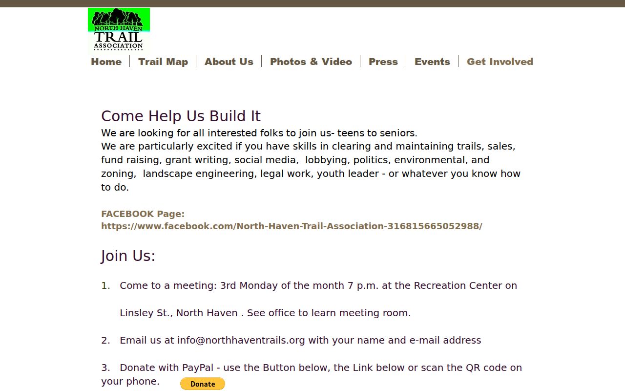 North Haven neighbors Trail Association community contact