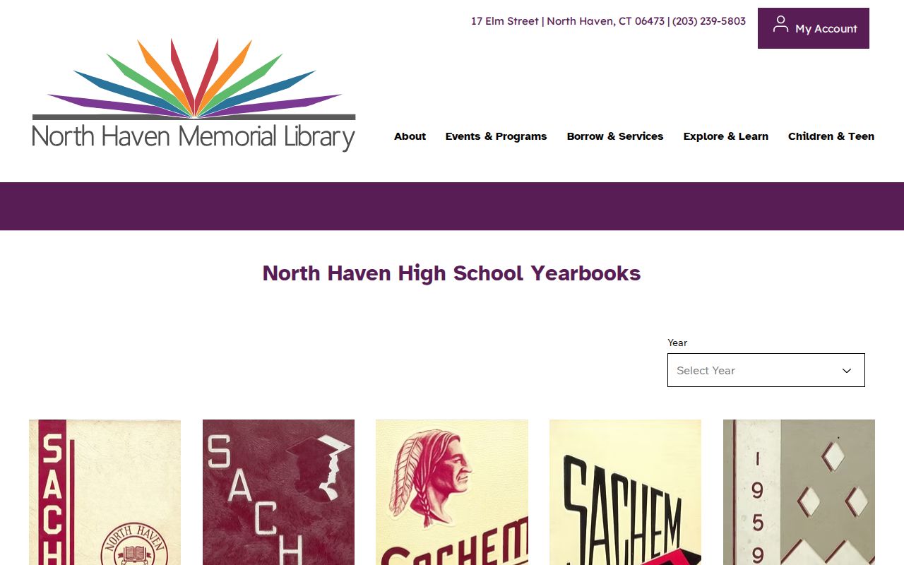 North Haven city directory companion, high school yearbooks